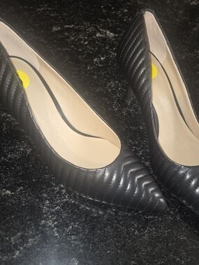 Karl Lagerfeld Black Quilted Pointed-Toe Pumps